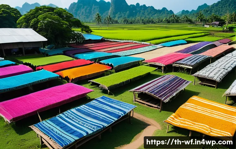 지역생산과 지역 경제 회복 - A vibrant local community market scene in rural Thailand, showcasing artisans and farmers selling tr...