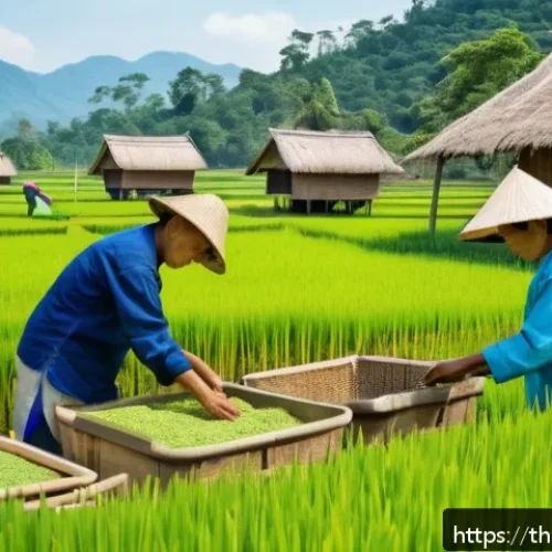 Home 17 지역생산과 환경 지속 가능성 - A vibrant Thai rural community engaged in circular economy activities: villagers working together to...